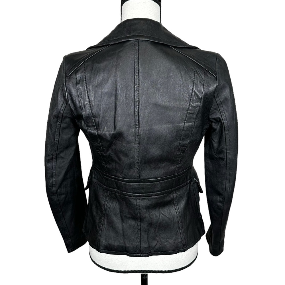 First Avenue Black Lamb Skin Leather Jacket - Picture 3 of 7